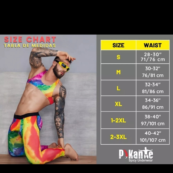 COPY - Hot Neon Pink Men's Mesh Tanga waist band Bikini briefs - Small - PiKant… - Picture 3 of 3